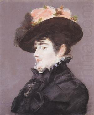 Portrait de Jeanne Martin au Chapeau orne d'une Rose, Edouard Manet